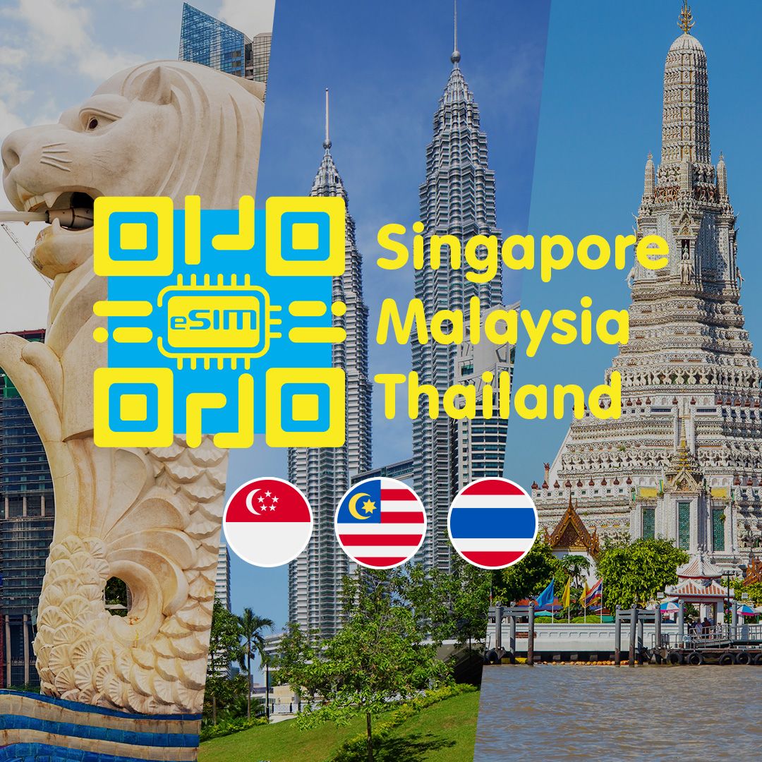 eSIM Singapore Malaysia Thailand 1GB for 7 days